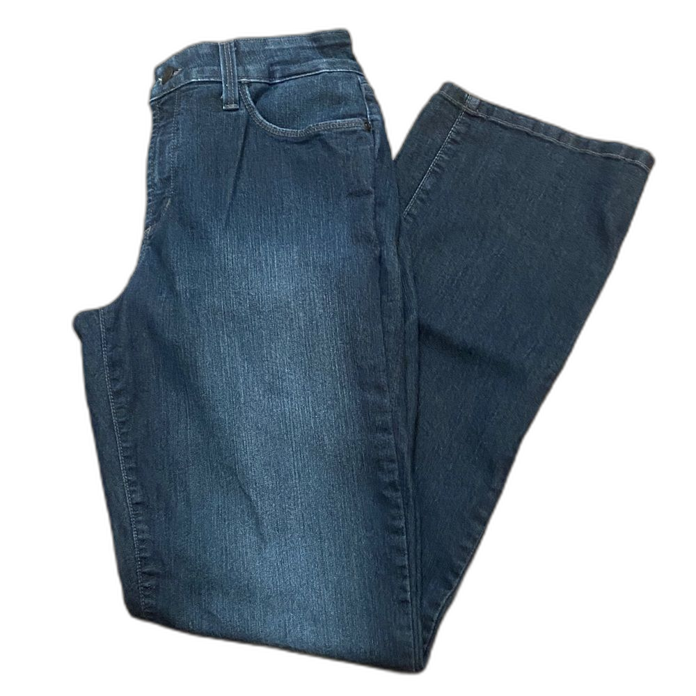 Nydj Straight Leg Indigo Denim Jeans